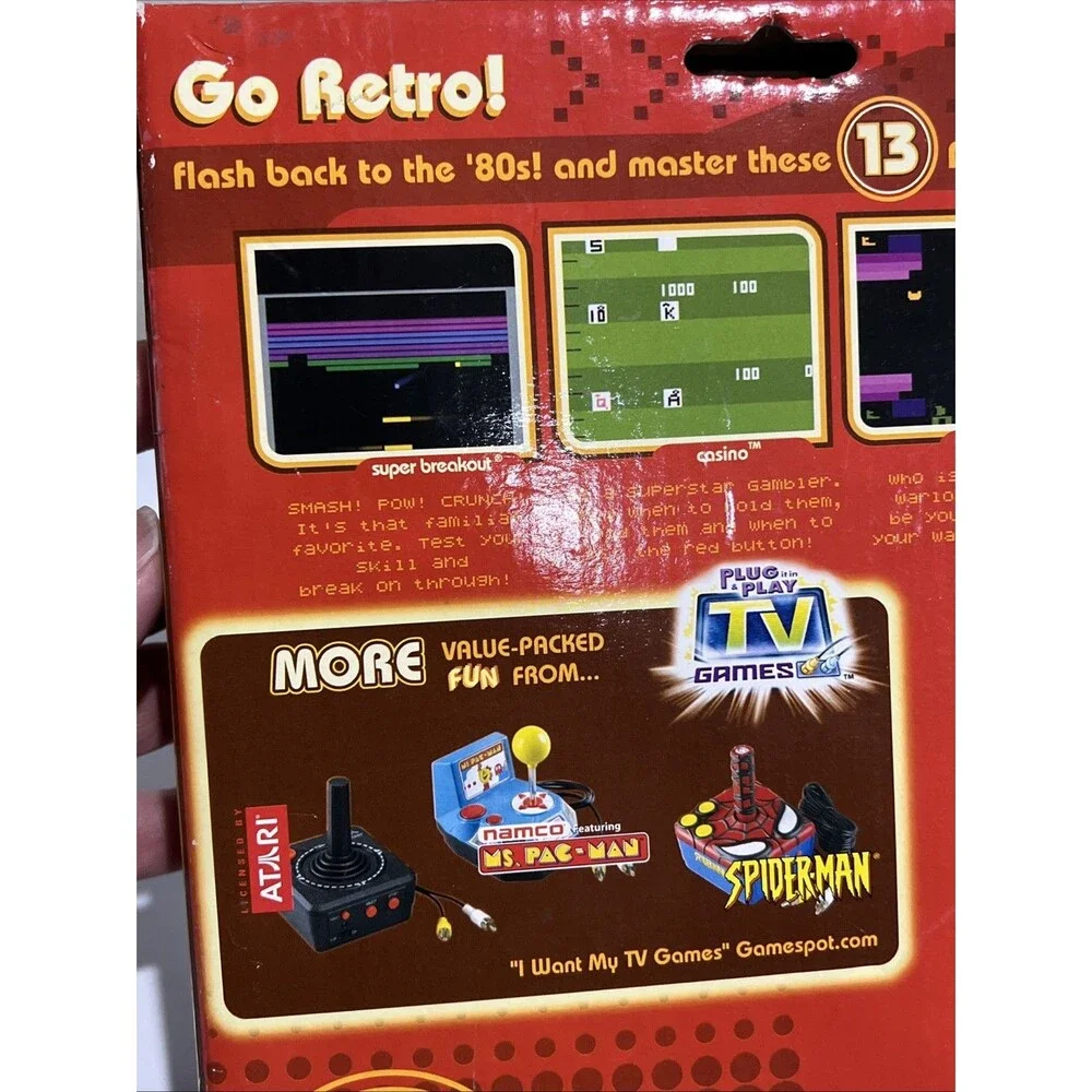 ATARI Plug n PLAY TV Retro Gaming 13 Built in Video Games NEW Breakout PONG Jakk